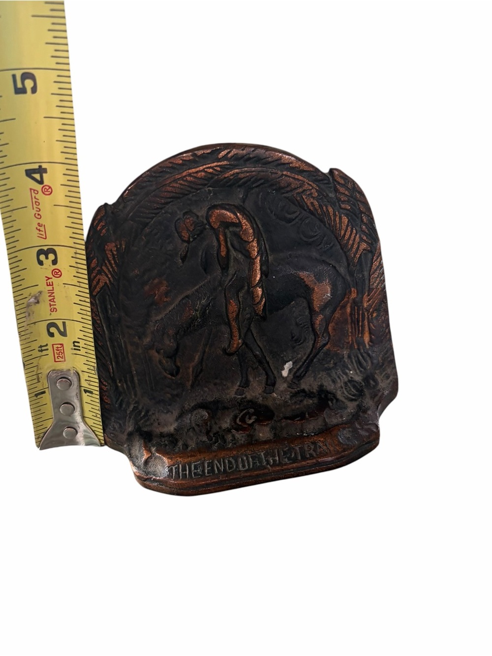 VINTAGE 1920s ANTIQUE “END OF THE TRAIL” CAST IRON BOOKEND — WESTERN AMERICANA - Picture 4 of 5